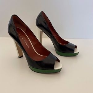 Marc by Marc Jacobs color block peep toe heel size EU 38